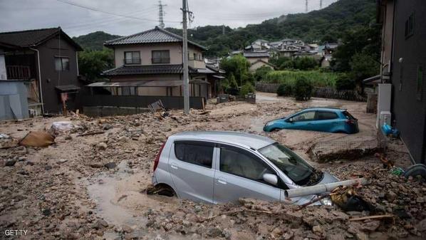 ارتفاع حصيلة ضحايا الامطار في اليابان الى 176 قتيلا