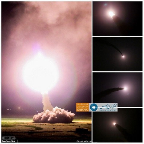 إيران تنشر فيديو للحظة إصابة صواريخها الباليستية لأهداف في دير الزور
