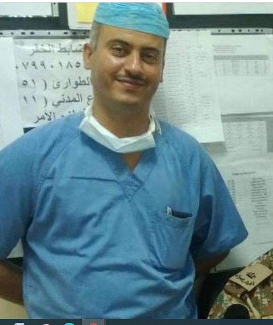الزميل عصام مبيضين يشكر اطباء مركز الامير حسين لجراحة الكلى والمسالك البولية بالمدنية الطبية